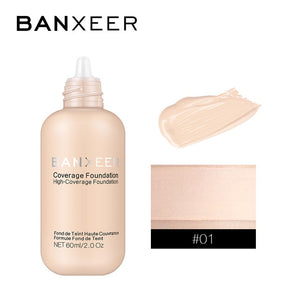 Open image in slideshow, BANXEER Foundation 60ml Matte Long Lasting Full Concealer Foundation
